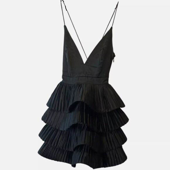 Gorgeous Brand New Sleeveless V-Neck Tiered Mini Dress by Maeve - Picture 8 of 16